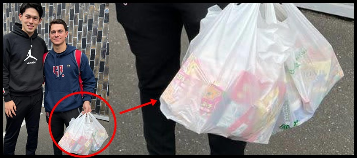 佐々木朗希のお菓子写真